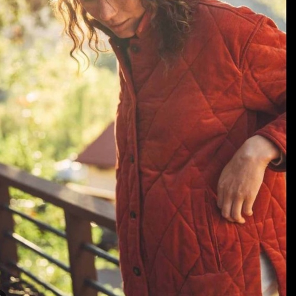 Trovata Reversible Jacket Rust Corduroy Size XS GUC